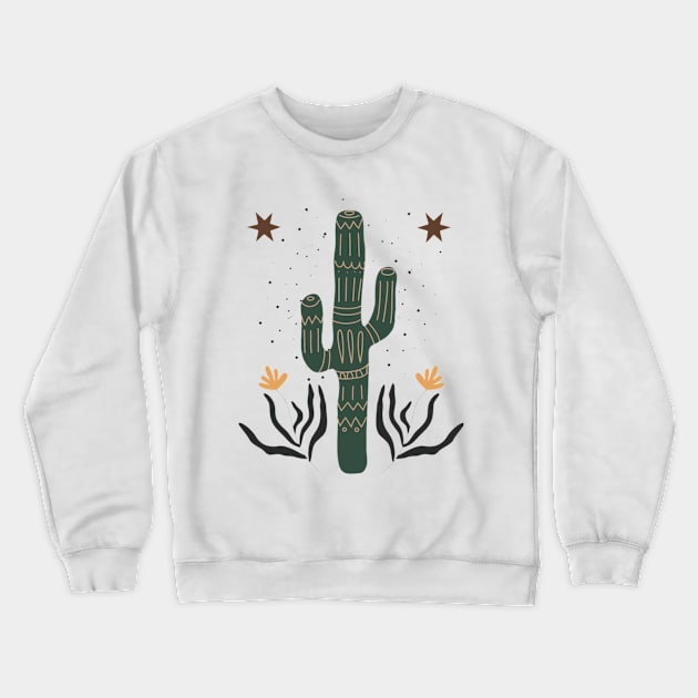 Western Cactus Crewneck Sweatshirt by Arrow Wind Threads